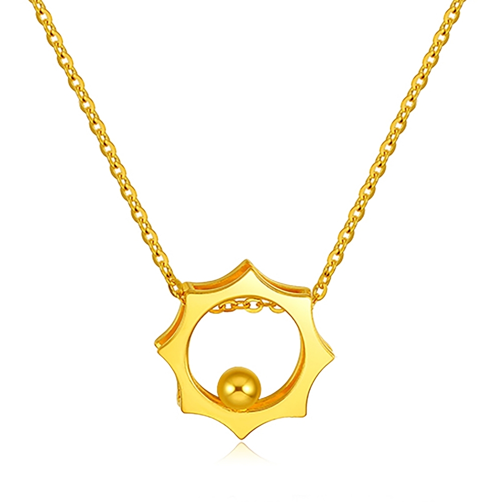 Fashion gold sun necklace